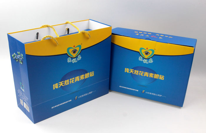 哪里可以做禮盒包裝？護眼神器亮視嘉護眼貼禮盒包裝+手提袋套裝出自長沙印刷廠